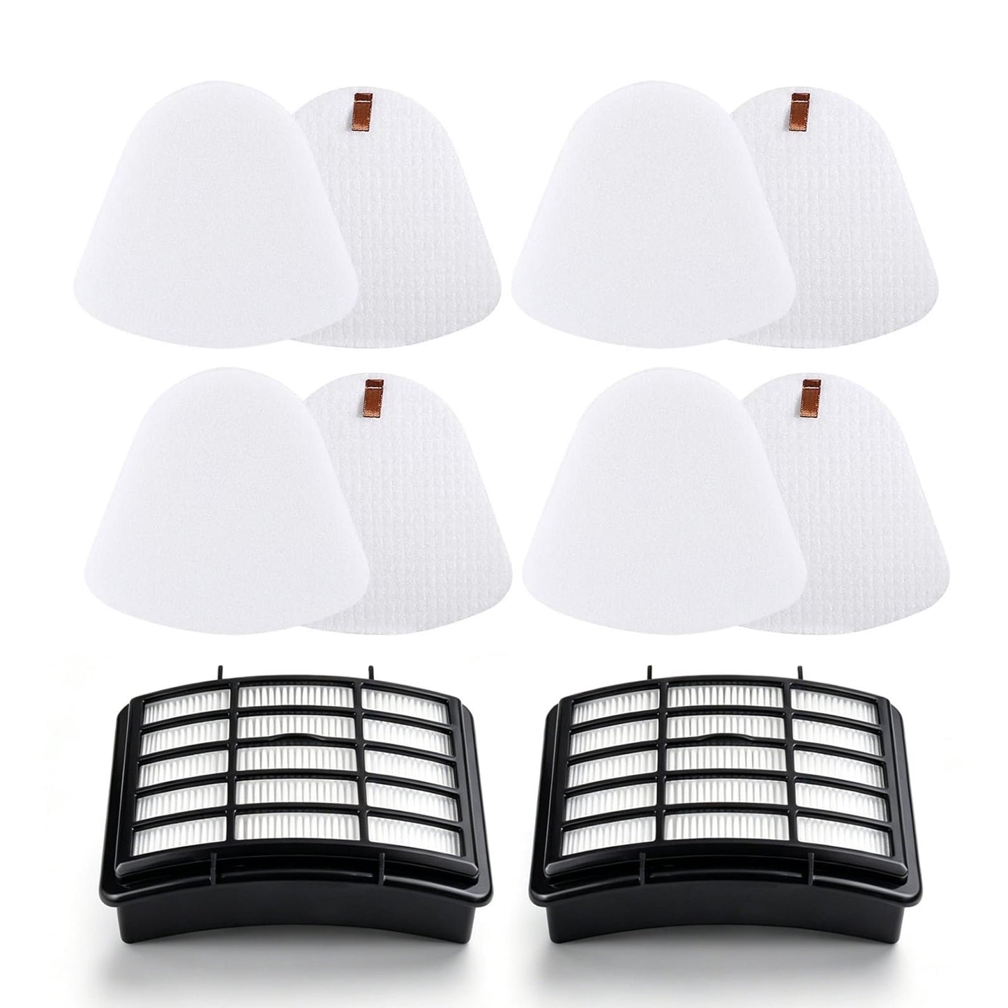 10-Pack Vacuum Filter Replacement Kit for Shark Navigator Lift-Away NV350 NV351 NV352 NV355 NV356E NV357 NV360 UV440 UV490 UV540, Includes 2 HEPA, 4 Foam & 4 Felt Filters, Replaces XFF350 XHF350