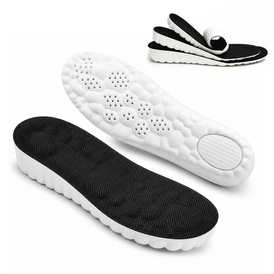 Height Increase Insoles for Men, 1.4 Inch Height Boosters, 4D Cloud Insoles with Memory Foam Cushioning, Trim-to-Fit Shoe Lifts for US Men’s Sizes 7.5-10.5, Black