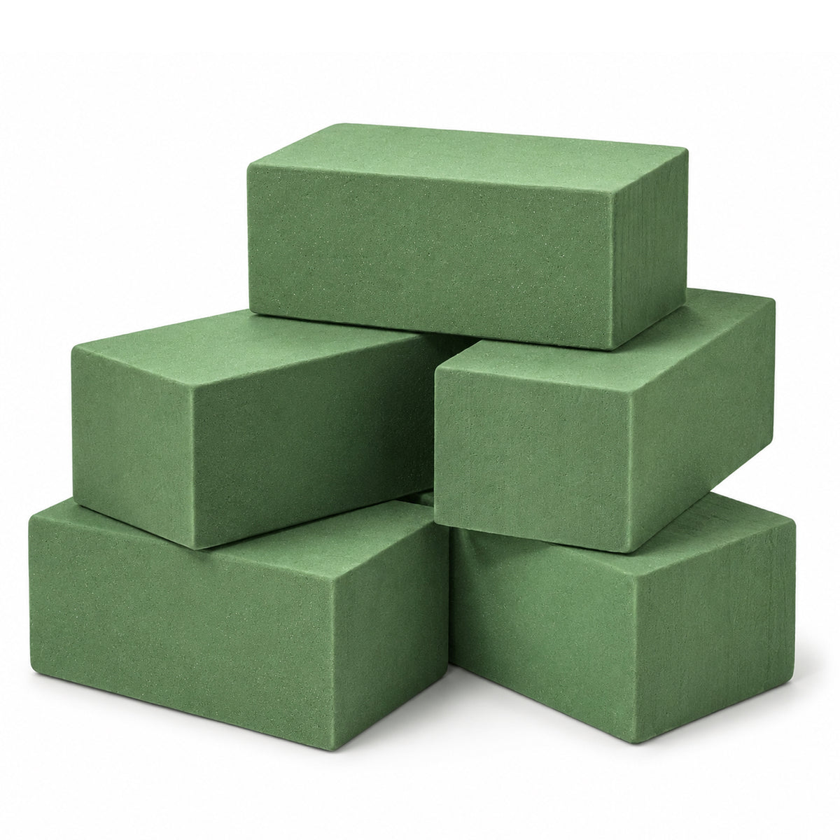 Floral Foam Blocks, 6 Pcs Green Wet & Dry Foam, 9” L x 4.3” W x 3” H for Flower Arrangement, Wedding & Home Decor