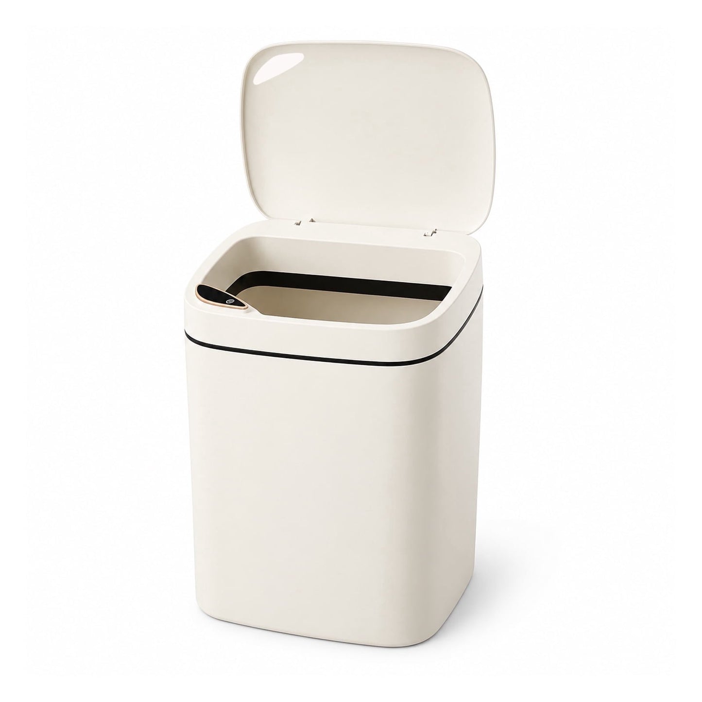 Smart Trash Can with Motion Sensor, 16L Rechargeable Touchless Bin, Quiet Close Lid with 3 Opening Modes for Kitchen, Bathroom and Bedroom (White)