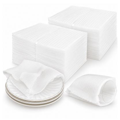 100-Pack Packing Foam Pouches, 8 x 10 in Cushion Sleeves for Dishes, Cups, Glassware and Fragile Items, 0.02 in Thick Packing Supplies for Moving