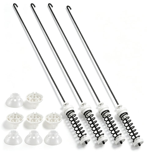 Washer Suspension Rods Kit 4 Pcs, Suspension Rods Compatible with Whirlpool Kenmore Maytag Washer Parts Replacement, Heavy Duty Repair Kit