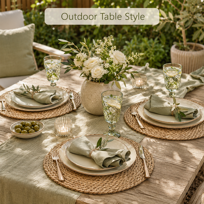 12-Pack Round Woven Placemats — 13.8" Boho Rattan Chargers for Dining Table, Straw Braided Place Mats for Farmhouse & Wedding Decor