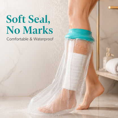 Adult Leg Cast Cover for Shower, Waterproof Foot Protector Boot, Ankle & Knee（7.9-18 inch Diameter）