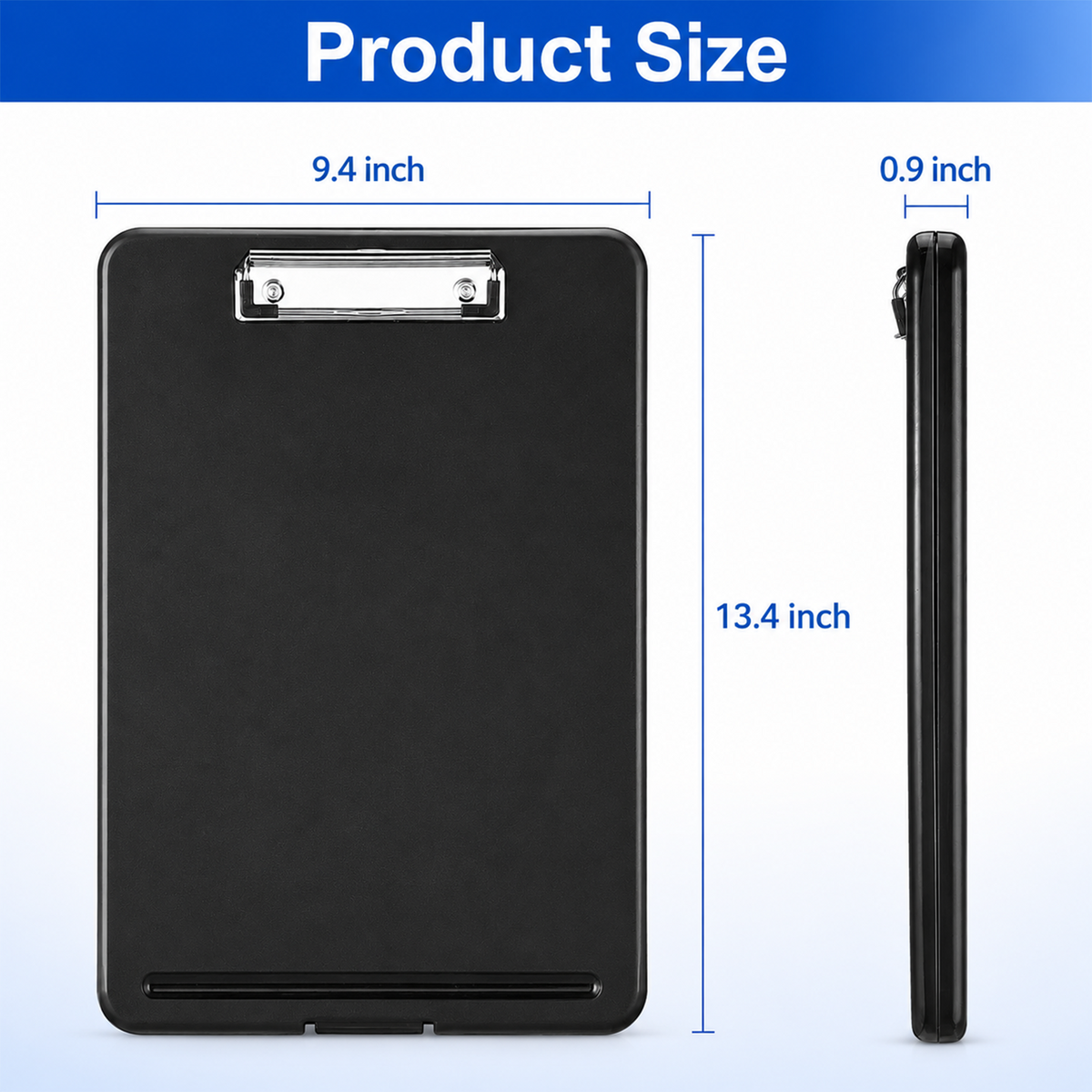 6 Pack Clipboard with Storage,High Capacity Storage Clipboard with Pen Holder,A4 Size,Clip Board with Storage Compartments,Clipboard with Storage for School,Utility,Industrial Office,Black