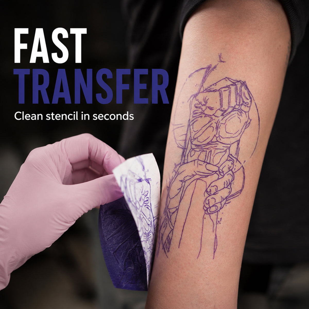 Transfer Paper Tattoo, 120 Sheets 4 Layers A4 Size Tattoo Stencil Printer Paper for Tattoo Supplies