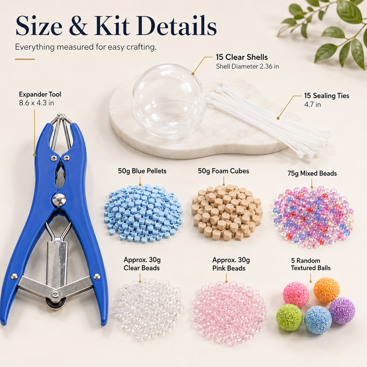 Squishy Making Kit, 15PCS DIY Stress Ball Making Kit with Transparent Squishy Skins, Fillers, Expander Tool & Air Pump, Make Your Own Squishies Sensory Craft Kit for Ages Adult