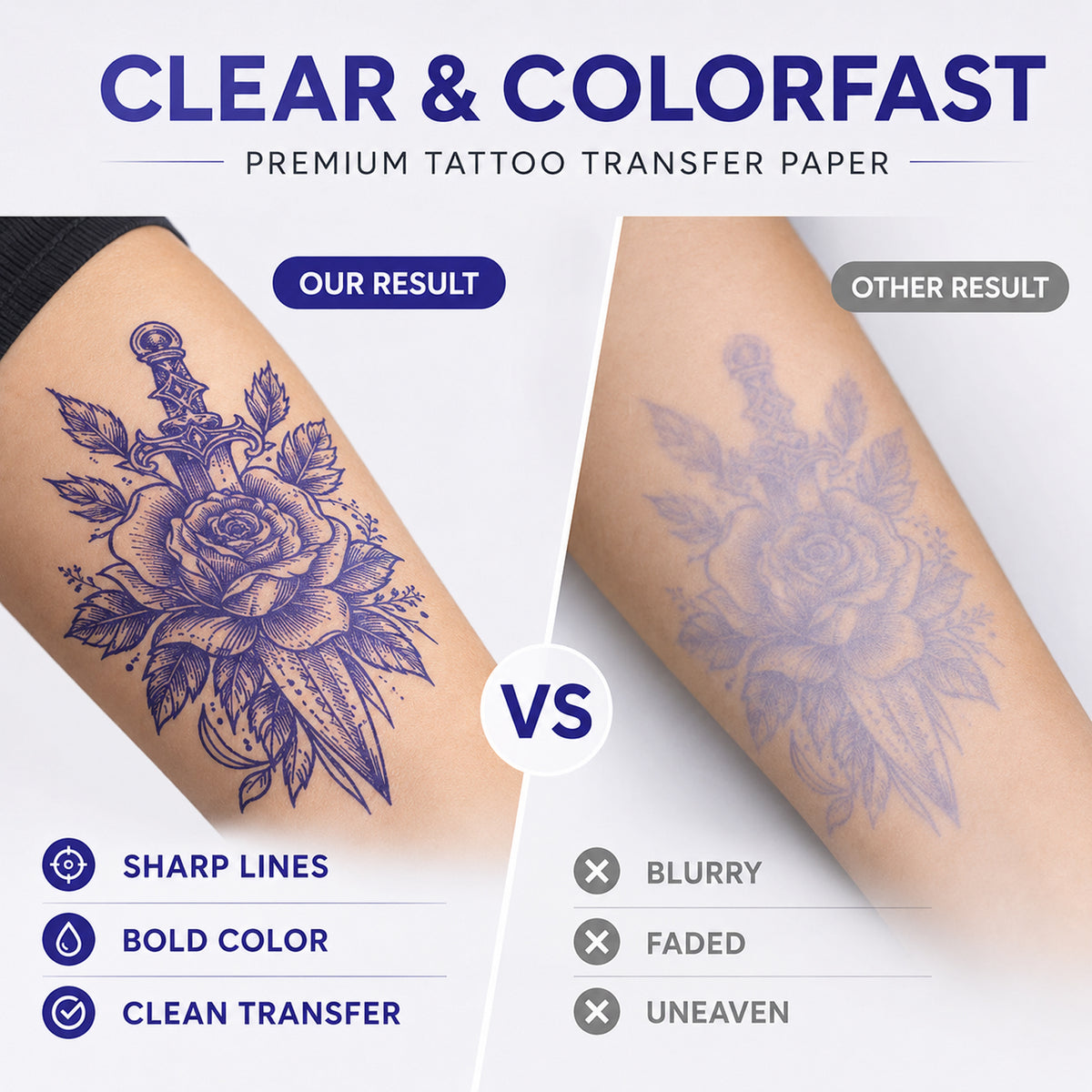 Transfer Paper Tattoo, 120 Sheets 4 Layers A4 Size Tattoo Stencil Printer Paper for Tattoo Supplies