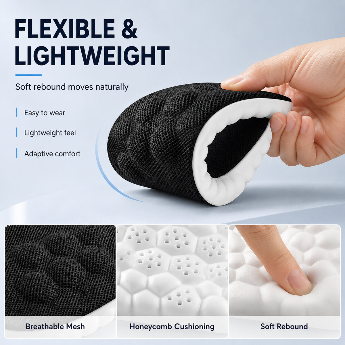 Height Increase Insoles for Men, 1.4 Inch Height Boosters, 4D Cloud Insoles with Memory Foam Cushioning, Trim-to-Fit Shoe Lifts for US Men’s Sizes 7.5-10.5, Black