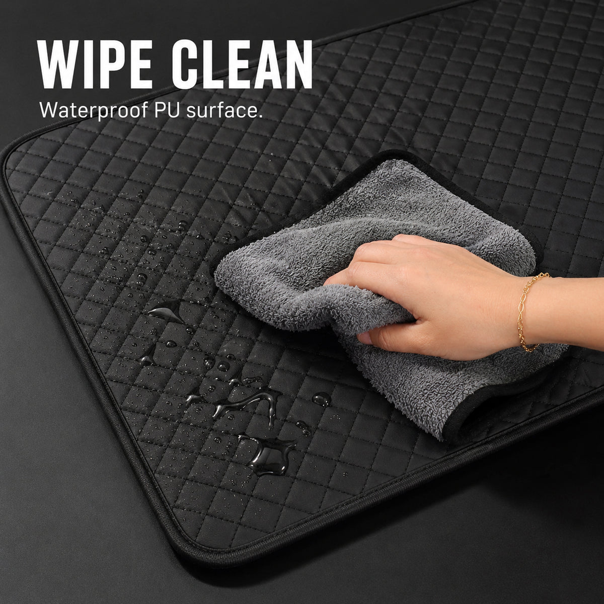 Rolling Creeper Mat, 60"x28" Low Ground Clearance Under Car Mechanic Pad with Storage Bag, Portable 3-Layer Auto Repair Roller Mat for All Vehicles & Terrains, Ground Work Maintenance Tool, Black