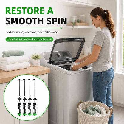 Suspension Rod Kit Compatible with Whirlpool Maytag Kenmore Washer, Maytag Washer Parts Replacement, Heavy Duty Suspension Rods Set