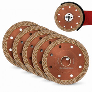 5-Pack 4.5-Inch Diamond Blade for Angle Grinder, 4 1/2 Diamond Blade for Grinder with 7/8-Inch Arbor, Tile Blade for Porcelain, Ceramic, Granite and Marble, Wet or Dry Cutting