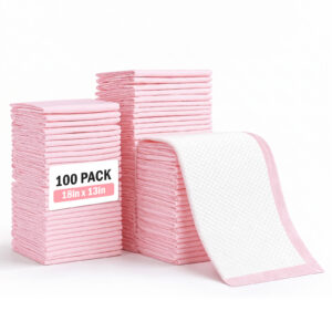 100 Pack Disposable Changing Pad Liners Baby Incontinence Pads 13x18 Inch Ultra Soft Absorbent Waterproof Diaper Underpads for Bed and Furniture
