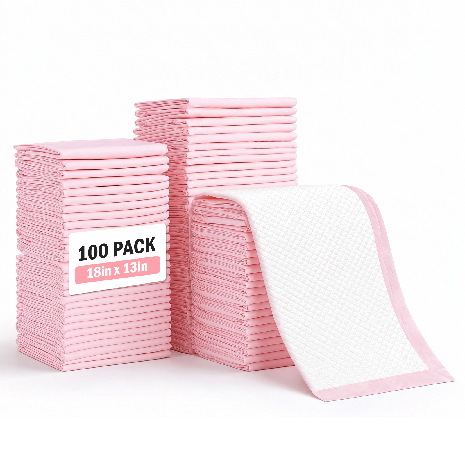 100 Pack Disposable Changing Pad Liners Baby Incontinence Pads 13x18 Inch Ultra Soft Absorbent Waterproof Diaper Underpads for Bed and Furniture