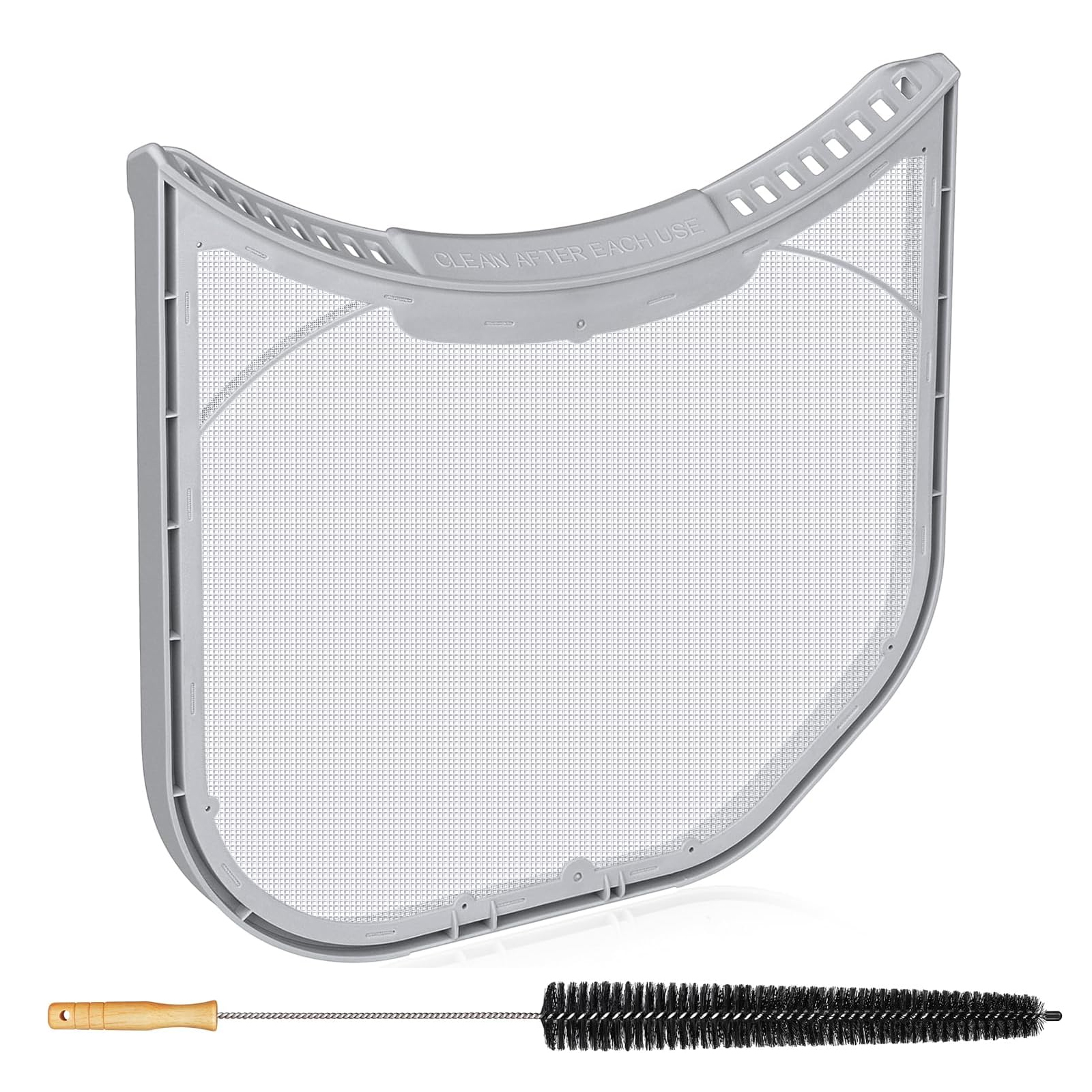 Dryer Lint Filter Replacement ADQ56656403, Durable Lint Screen Trap for Dryers & WashTowers, No Felt Seal Rim, Includes Lint Brush
