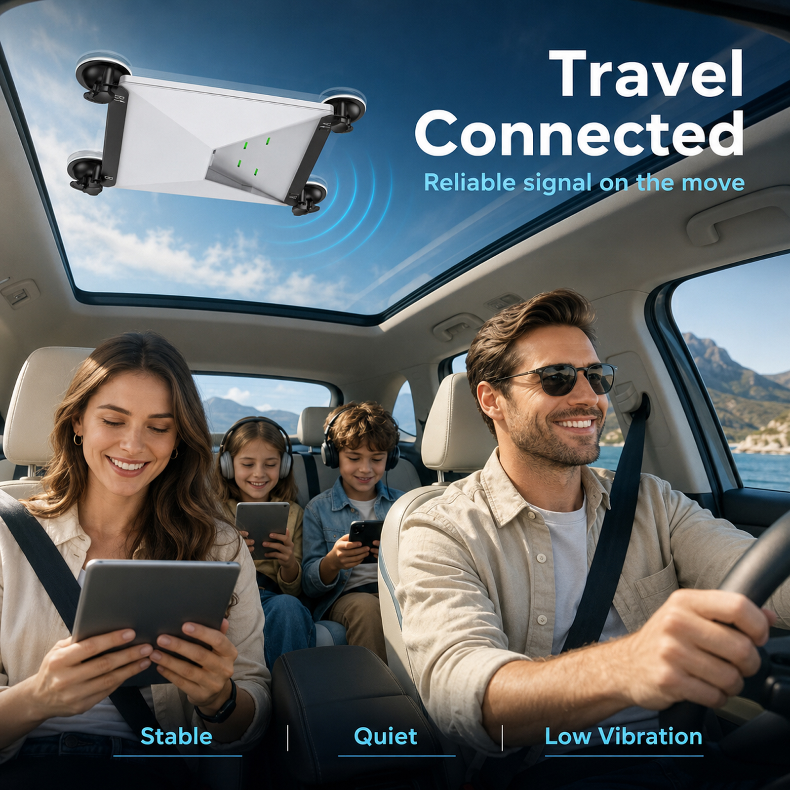 Suction Cup Mount for Starlink Mini, Portable Mounting Bracket for Car Sunroof, Window, RV, Boat and Camping - Image 5