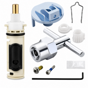 1222 Replacement Cartridge Kit Compatible with Moen 1222, Shower Faucet Cartridge, Pressure Balance Cartridge, 104421 Puller, Handle Adapter & Temp Limit Stop, Fix Leaks, Drips, Temp & Stiff Handle